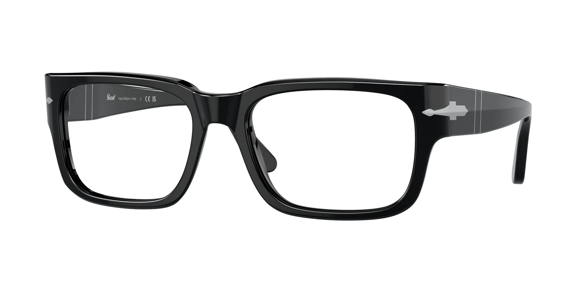 Persol PO3315V 95 Montature da vista Acetato Nero Trasparente Squadrata Normale - immagine 1