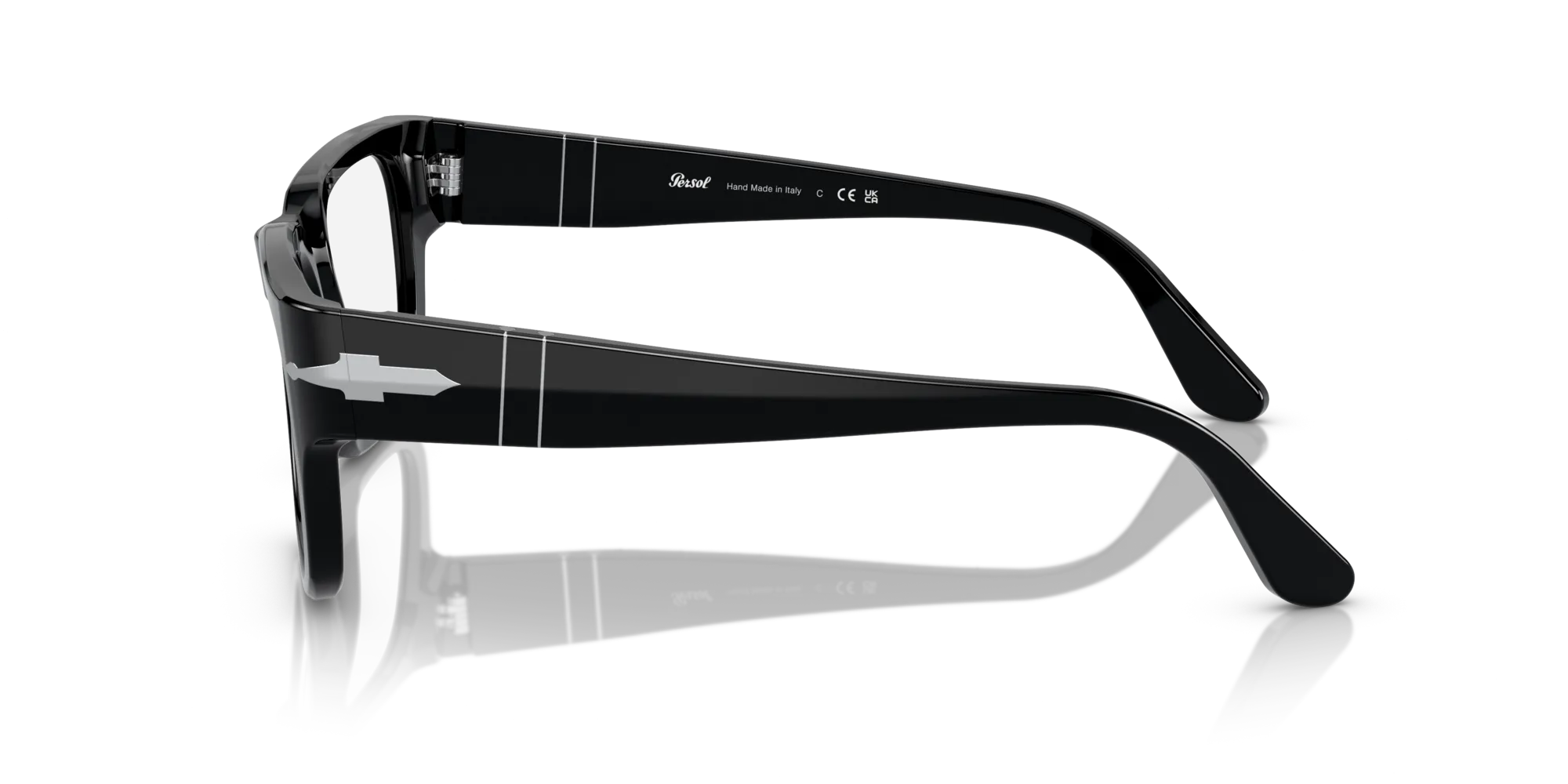 Persol PO3315V 95 Montature da vista Acetato Nero Trasparente Squadrata Normale - immagine 4