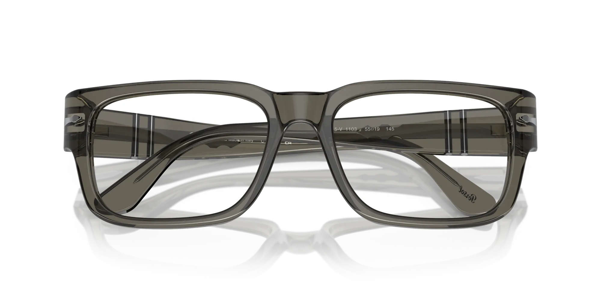 Persol PO3315V 1103 Montature da vista Acetato Grigio Trasparente Squadrata Normale - immagine 2
