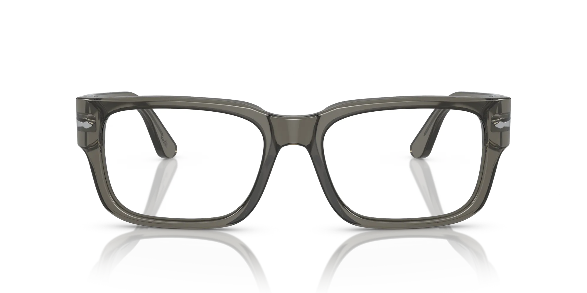 Persol PO3315V 1103 Montature da vista Acetato Grigio Trasparente Squadrata Normale - immagine 3