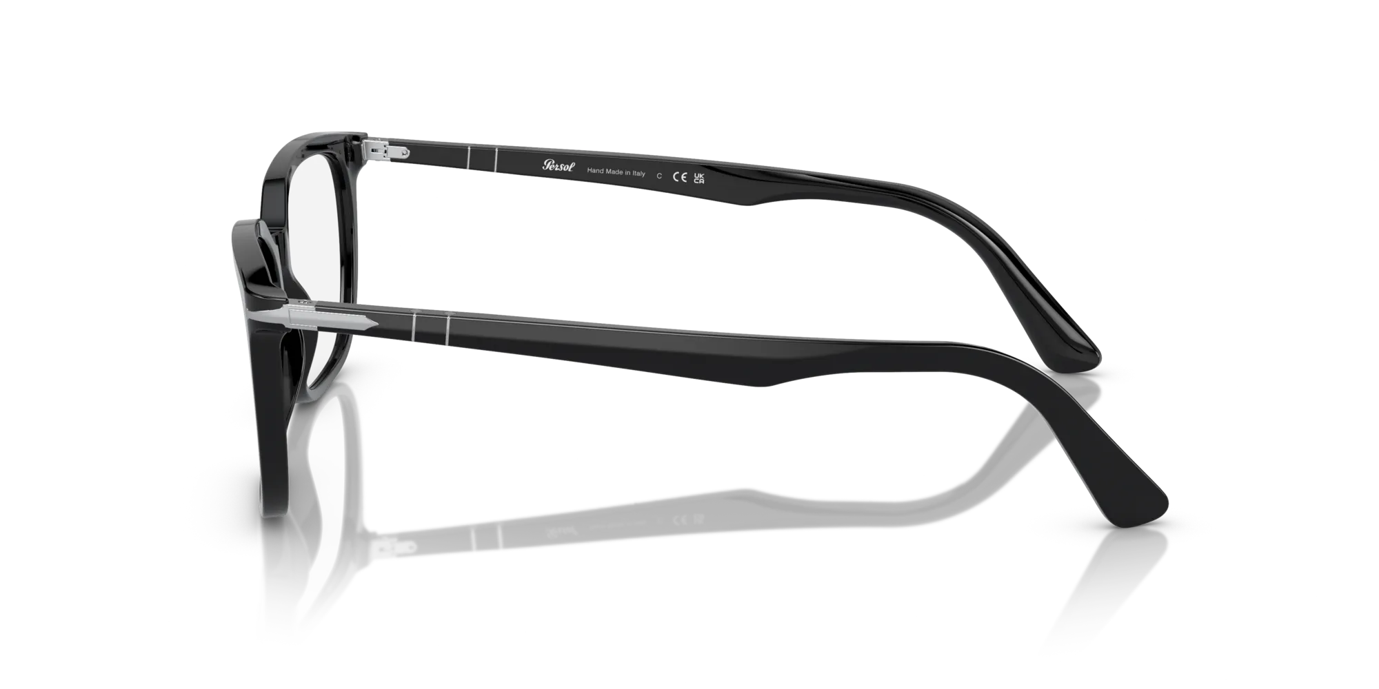 Persol PO3298V 95 Montature da vista Acetato Nero Trasparente Squadrata Normale - immagine 4
