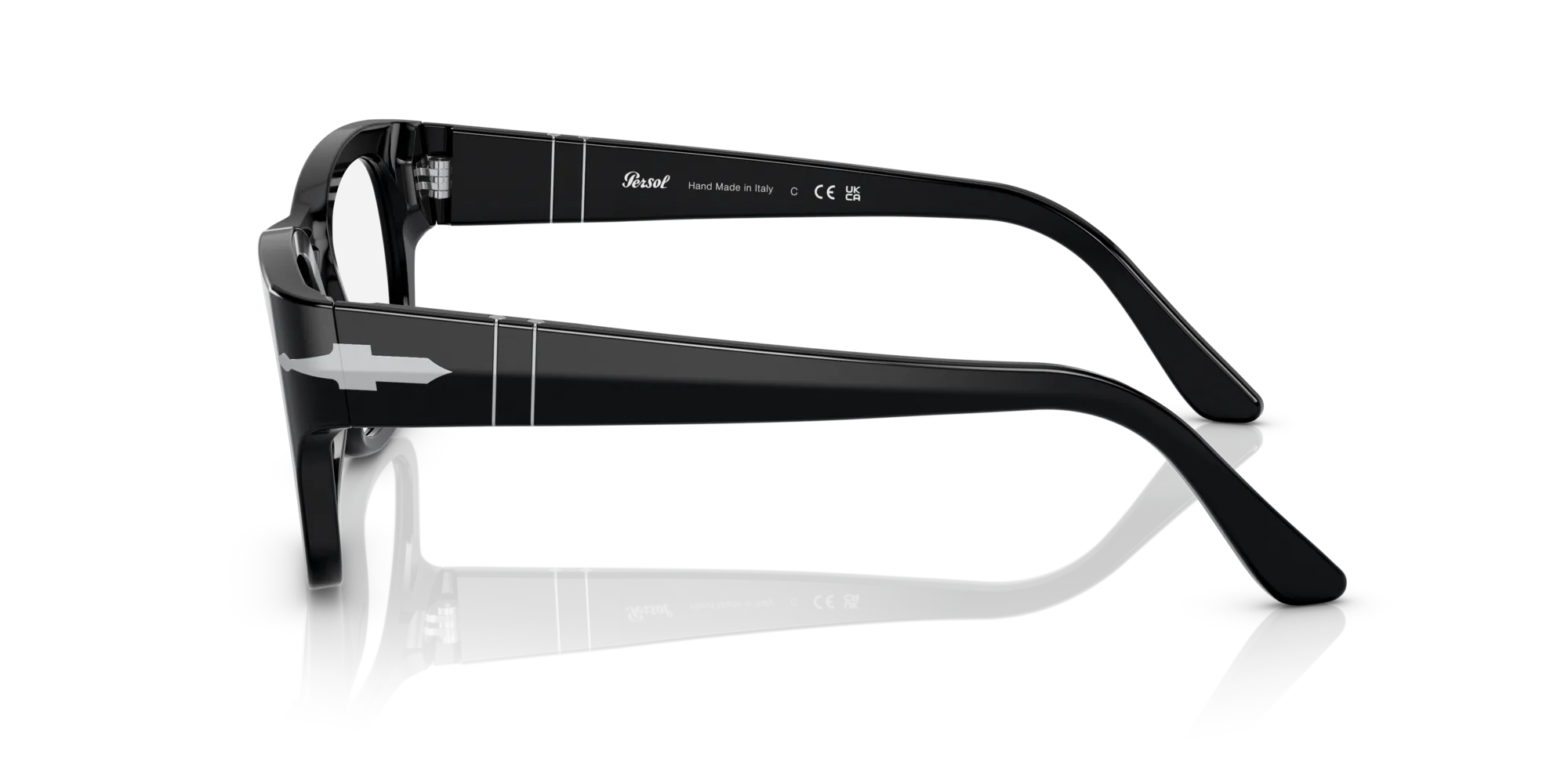 Persol PO3297V 95 Montature da vista Acetato Nero Trasparente Squadrata Normale - immagine 4