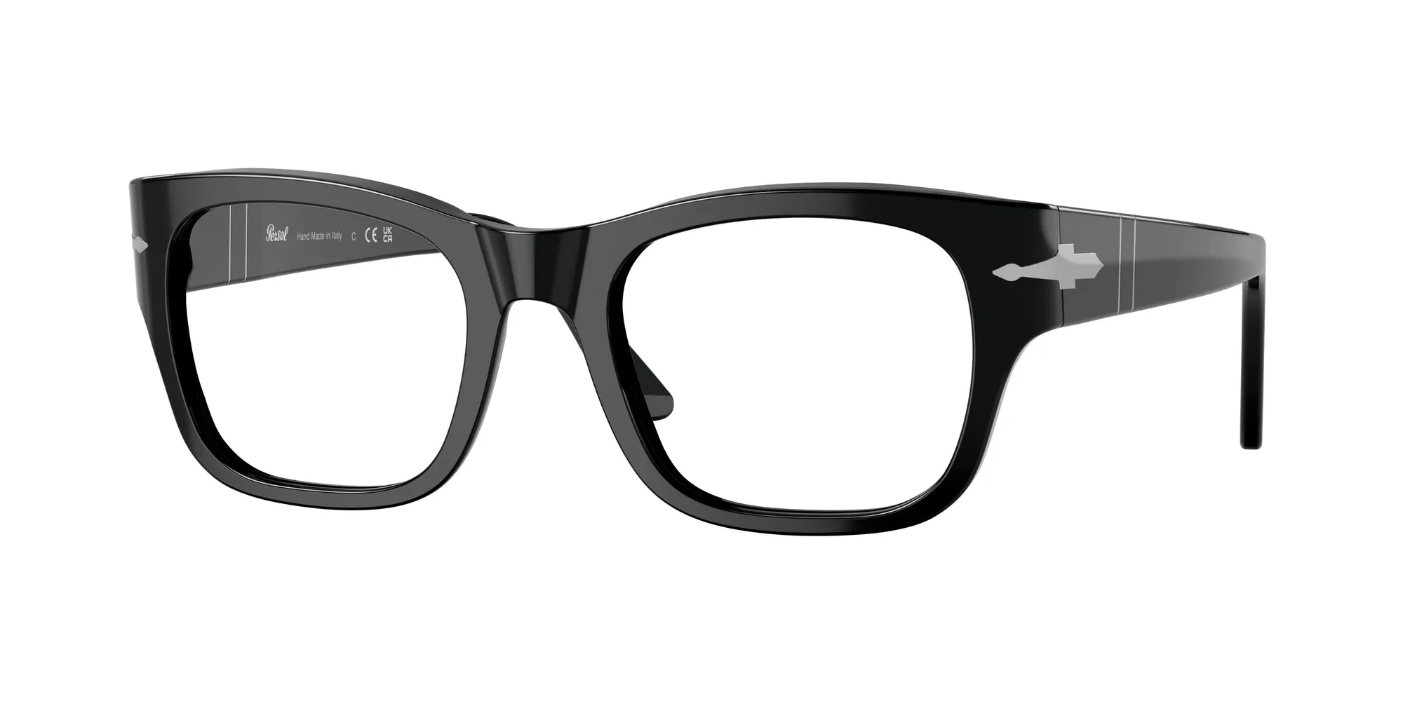 Persol PO3297V 95 Montature da vista Acetato Nero Trasparente Squadrata Normale - immagine 1