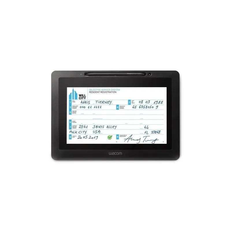 Tavoletta grafica Wacom DTU-1031AX LCD 10.1 pollici nera con stylus - immagine 1