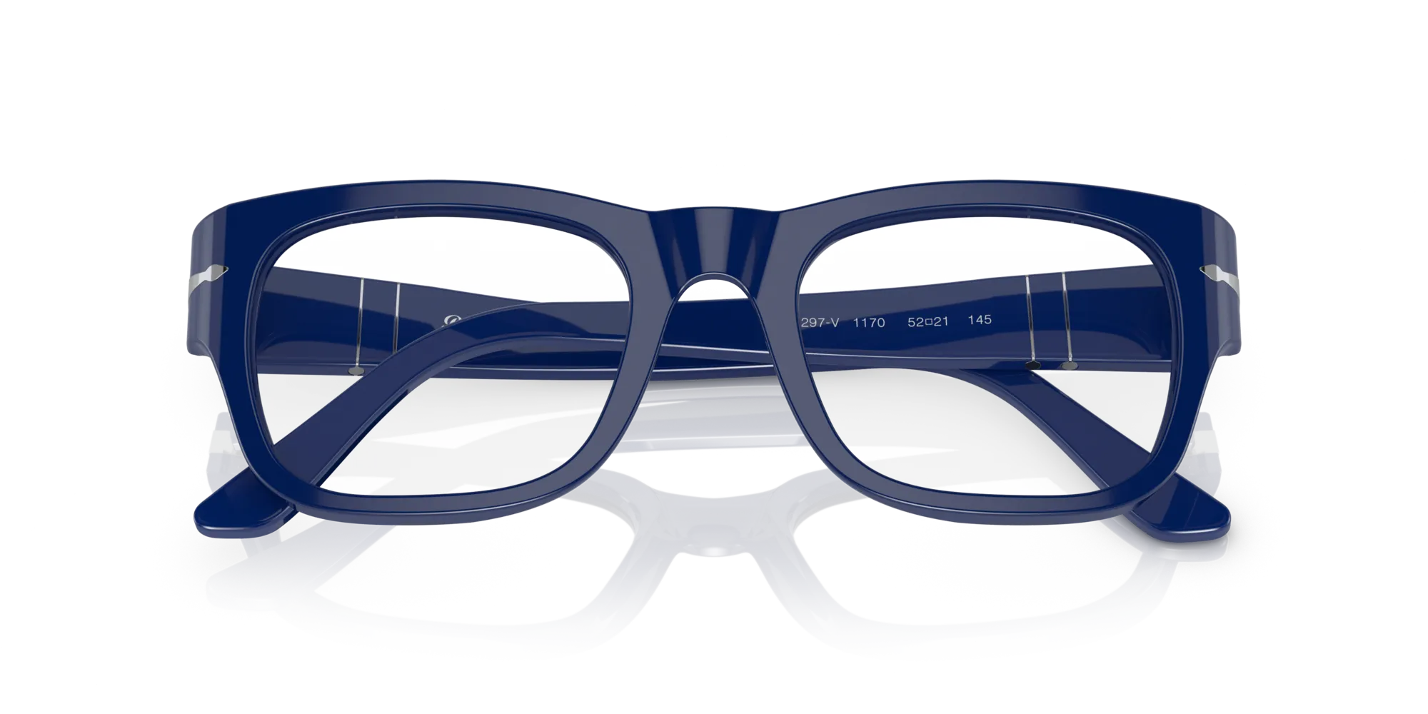Persol PO3297V 1170 Montature da vista Acetato Blu Trasparente Squadrata Normale - immagine 2