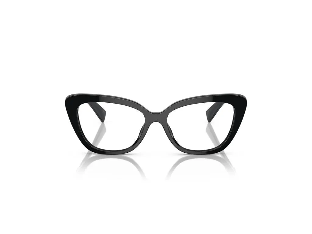 Miu Miu MU 05VV 1AB1O1 Montature da vista Acetato Nero Trasparente Cat Eye Normale - immagine 2