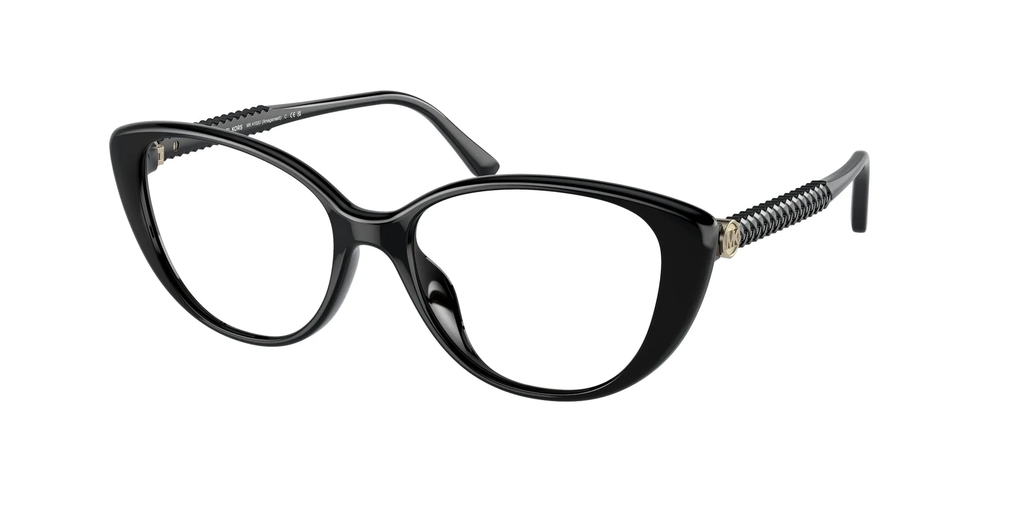 Michael Kors MK4102U AMAGANSETT 3005 Montature da vista Iniettato Nero Cat Eye Normale - immagine 1