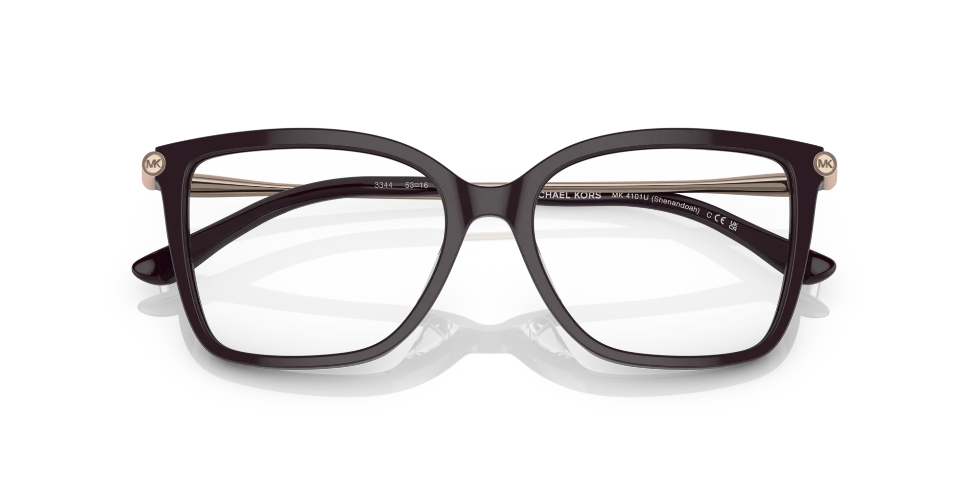 Michael Kors MK4101U SHENANDOAH 3344 Montature da vista Acetato Marrone Squadrata Normale - immagine 2