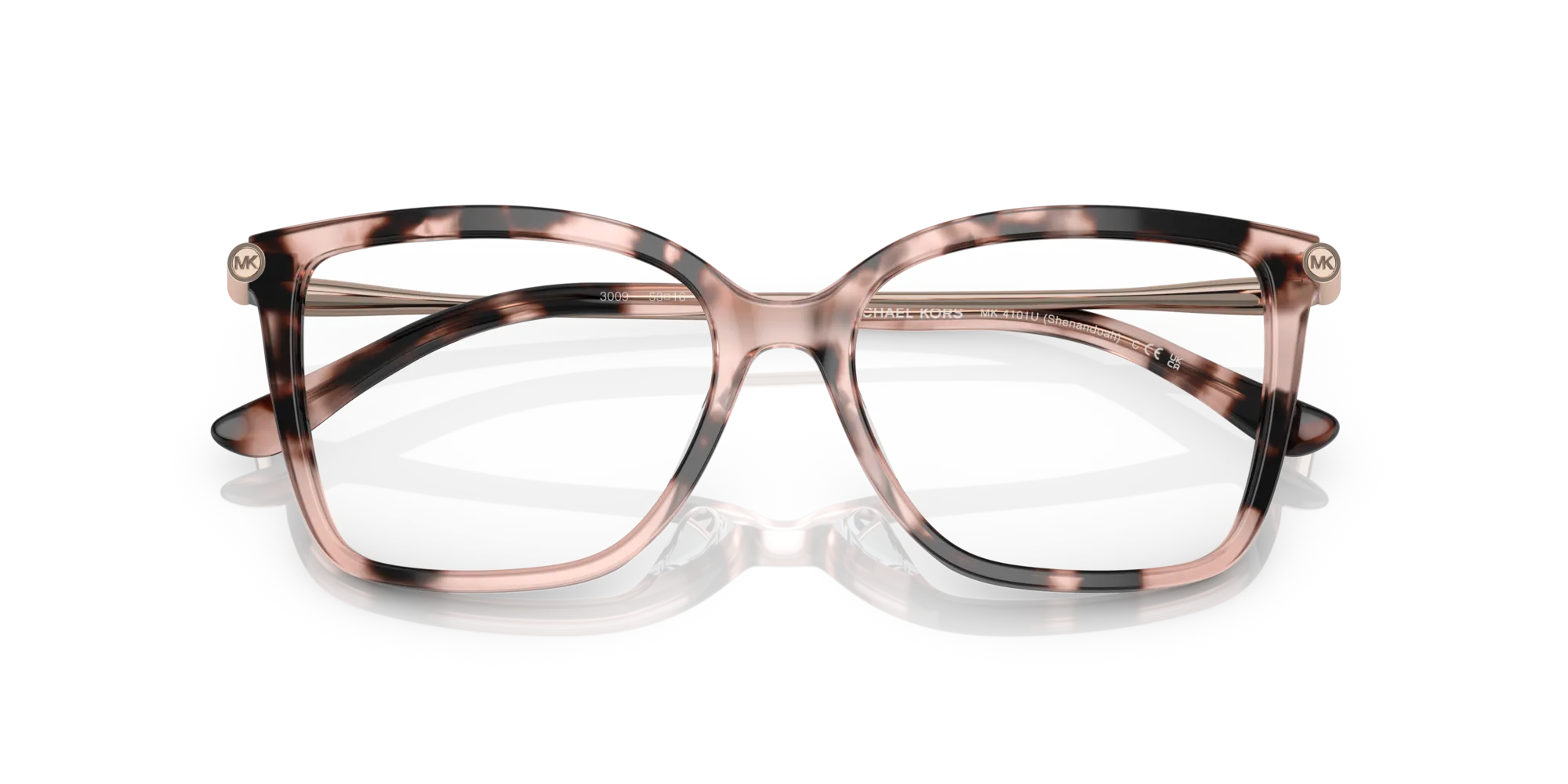 Michael Kors MK4101U SHENANDOAH 3009 Montature da vista Acetato Tartaruga Squadrata Normale - immagine 2