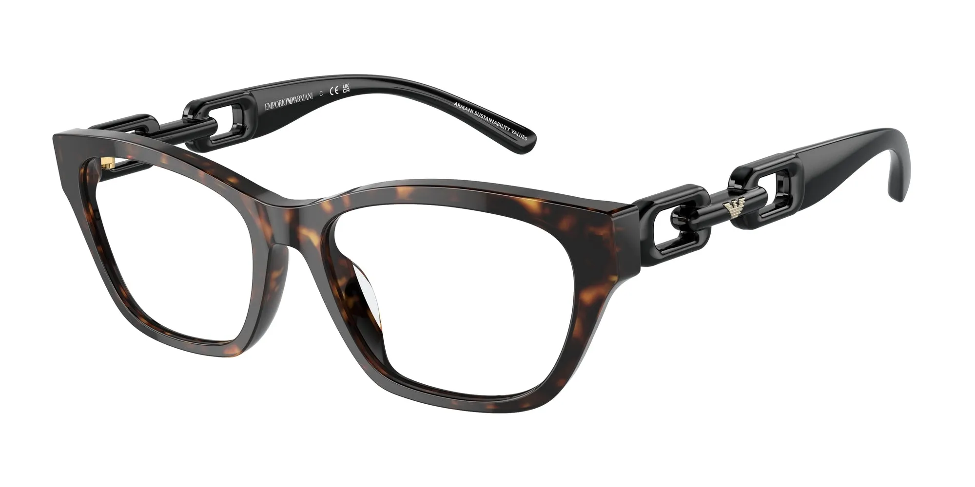 Emporio Armani EA3223U 5026 Montature da vista Acetato Tartaruga Cat Eye Normale - immagine 1