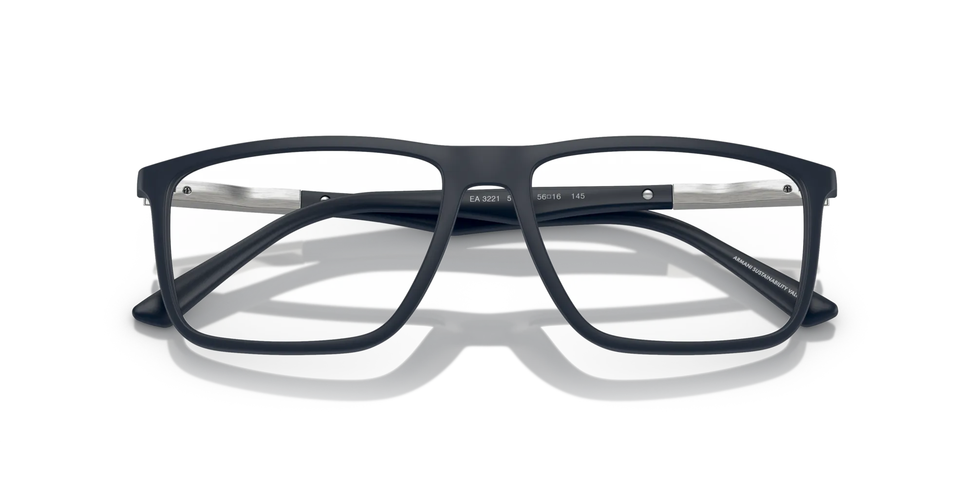 Emporio Armani EA3221 5088 Montature da vista Iniettato Blu Trasparente Squadrata Normale - immagine 2