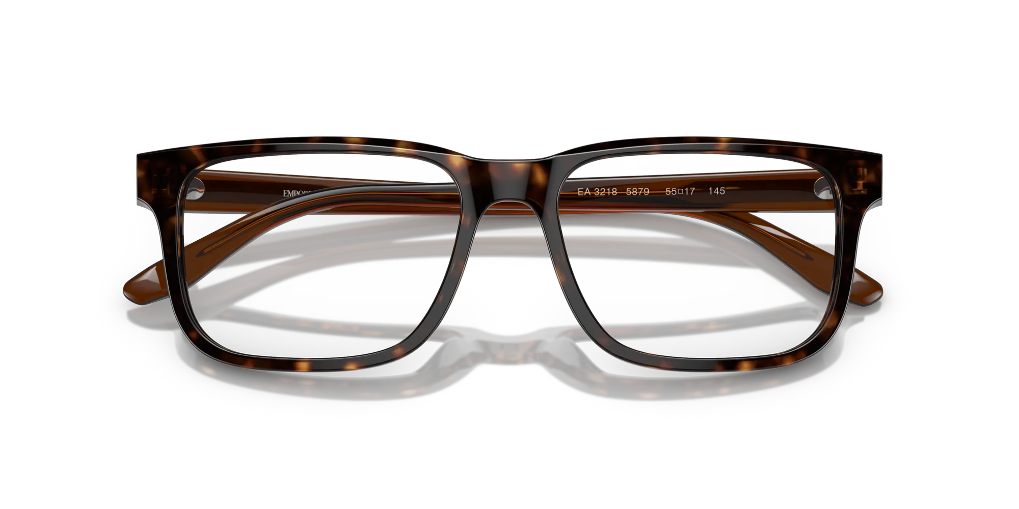 Emporio Armani EA3218 5879 Montature da vista Acetato Tartaruga Trasparente Squadrata Normale - immagine 2