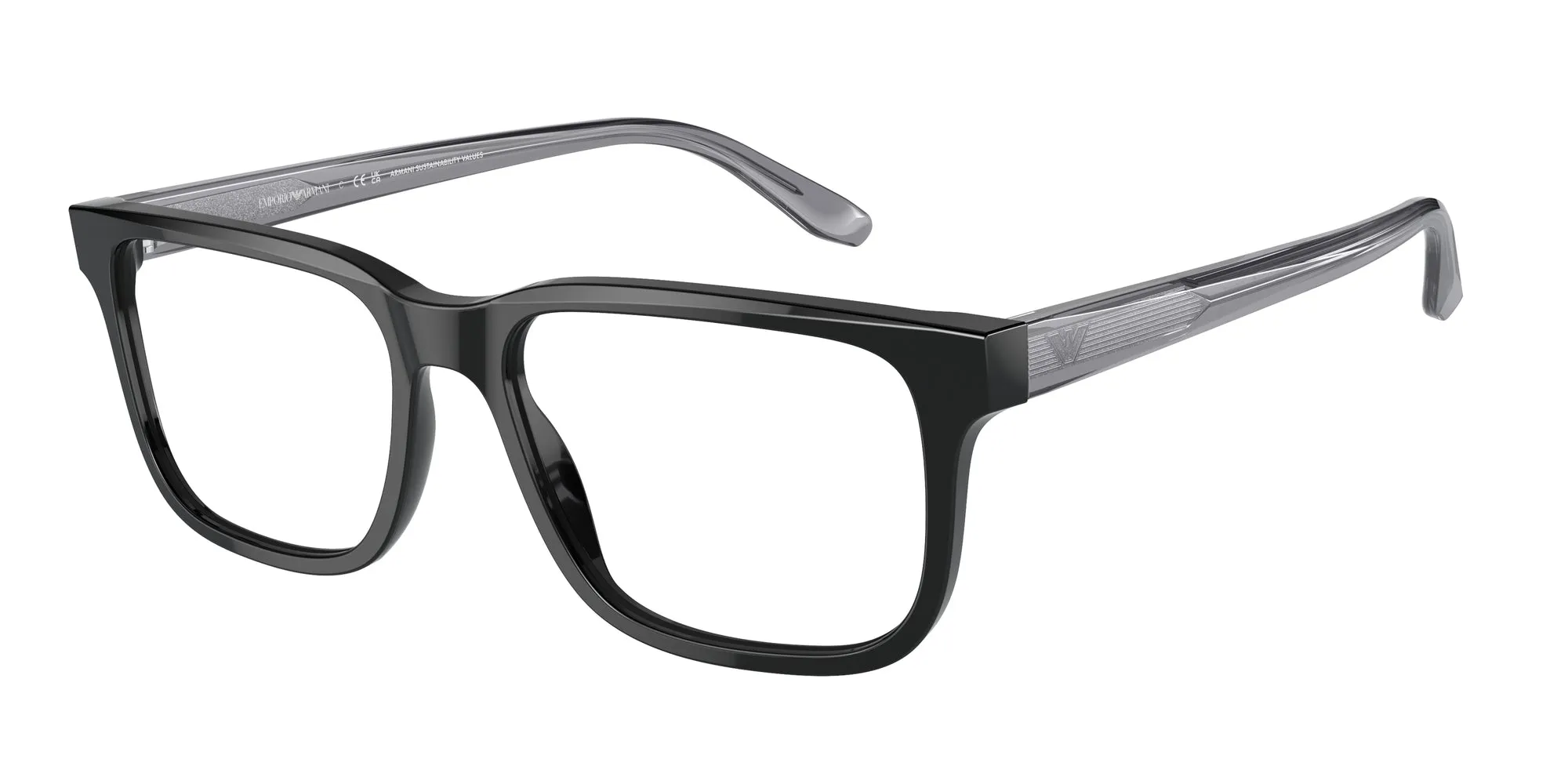 Emporio Armani EA3218 5017 Montature da vista Acetato Nero Squadrata Normale - immagine 1