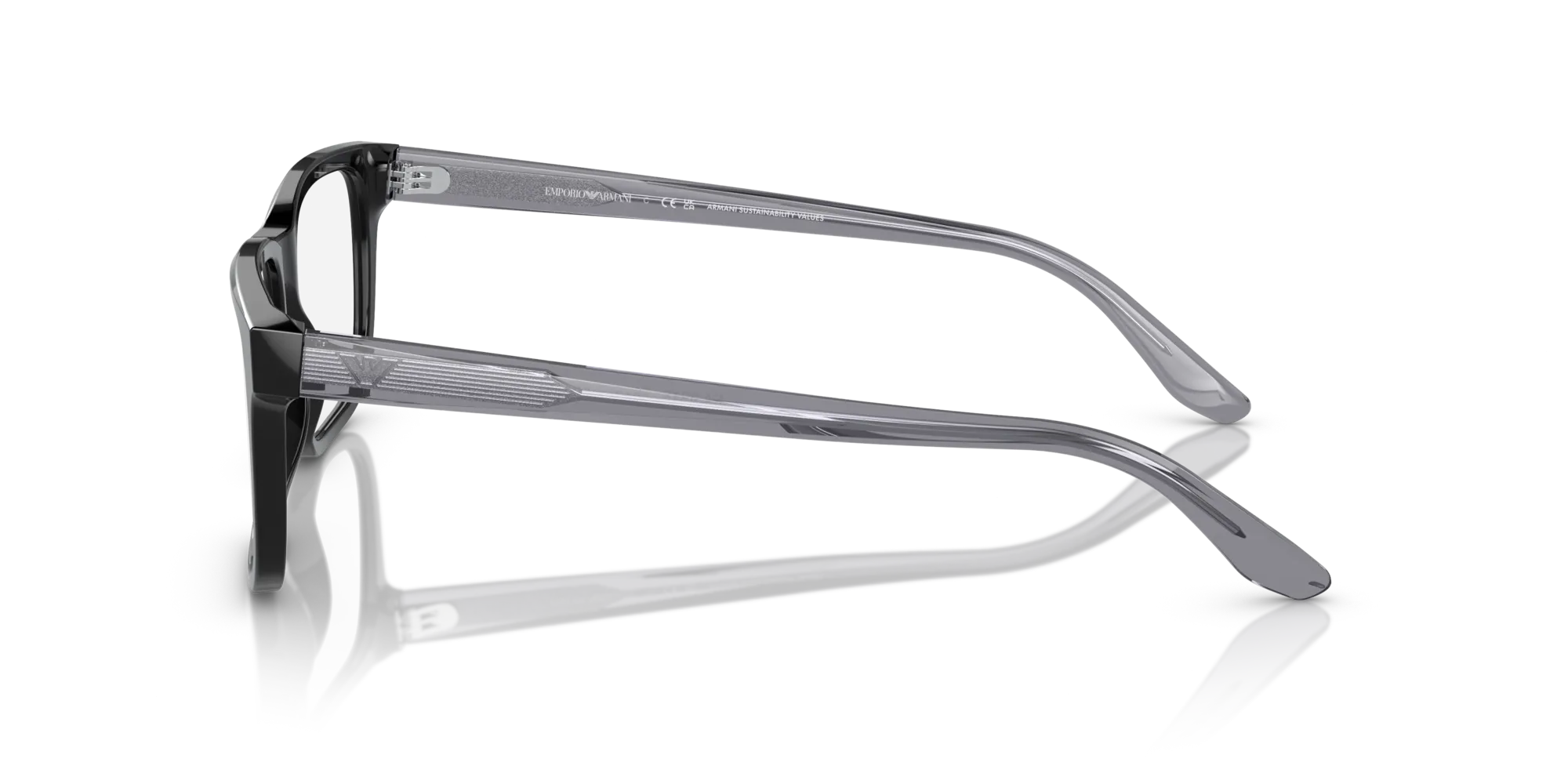 Emporio Armani EA3218 5017 Montature da vista Acetato Nero Squadrata Normale - immagine 4