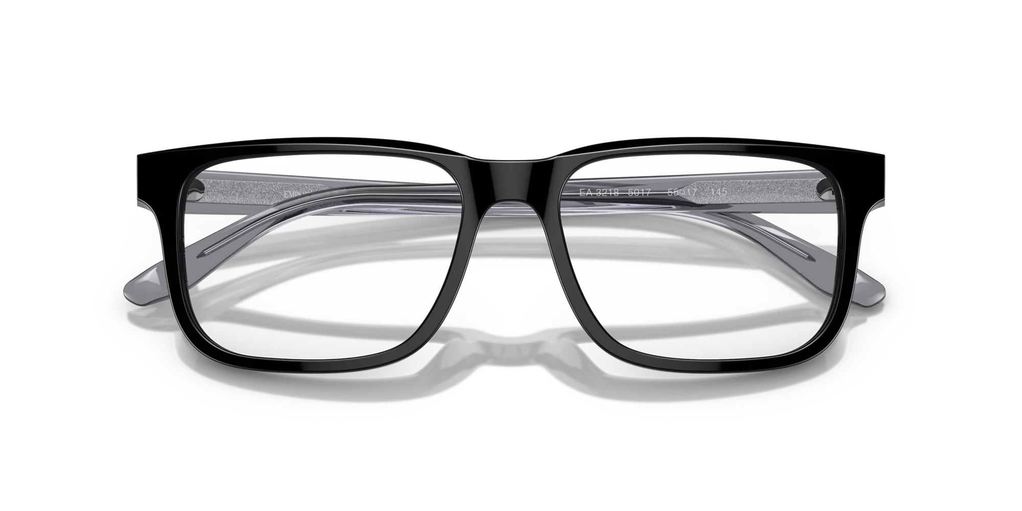 Emporio Armani EA3218 5017 Montature da vista Acetato Nero Squadrata Normale - immagine 2