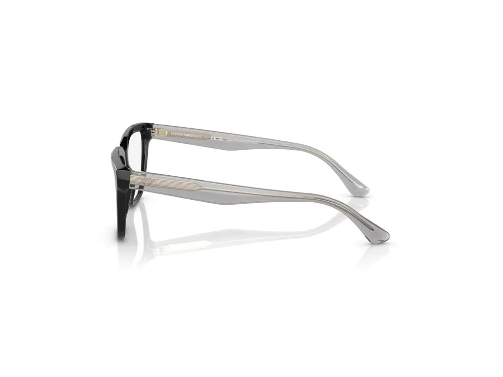 Emporio Armani EA3208 5017 Montature da vista Acetato Nero Trasparente Cat Eye Normale - immagine 3