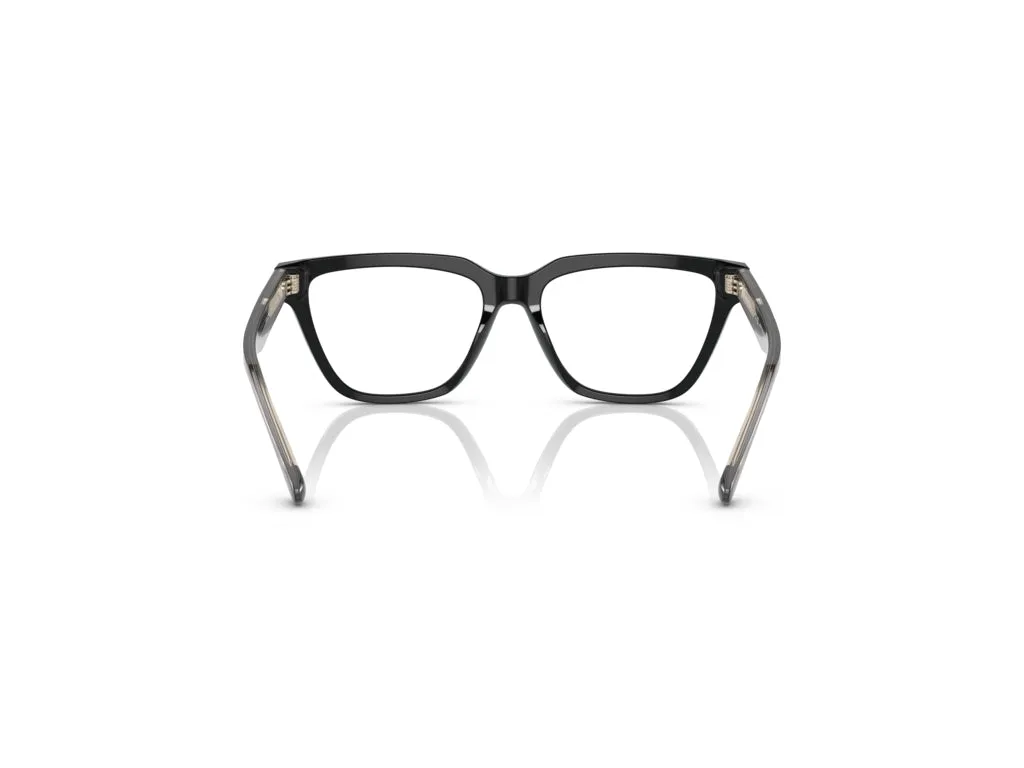Emporio Armani EA3208 5017 Montature da vista Acetato Nero Trasparente Cat Eye Normale - immagine 4