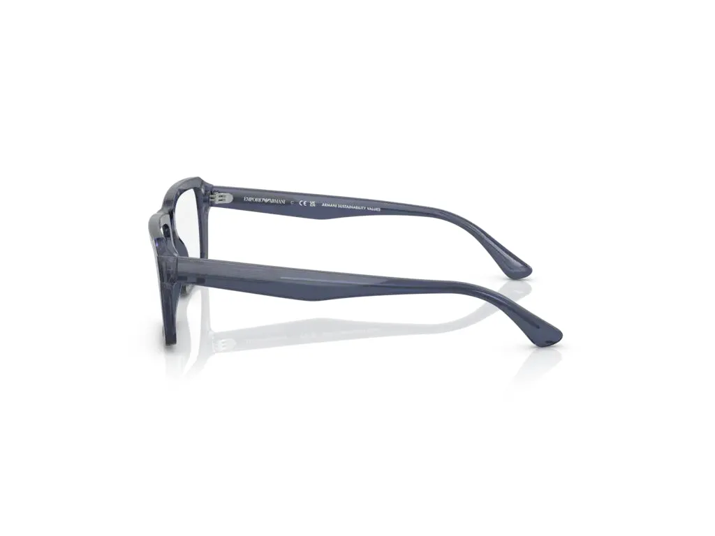 Emporio Armani EA3206 5072 Montature da vista Plastica Trasparente blu Squadrata - immagine 3
