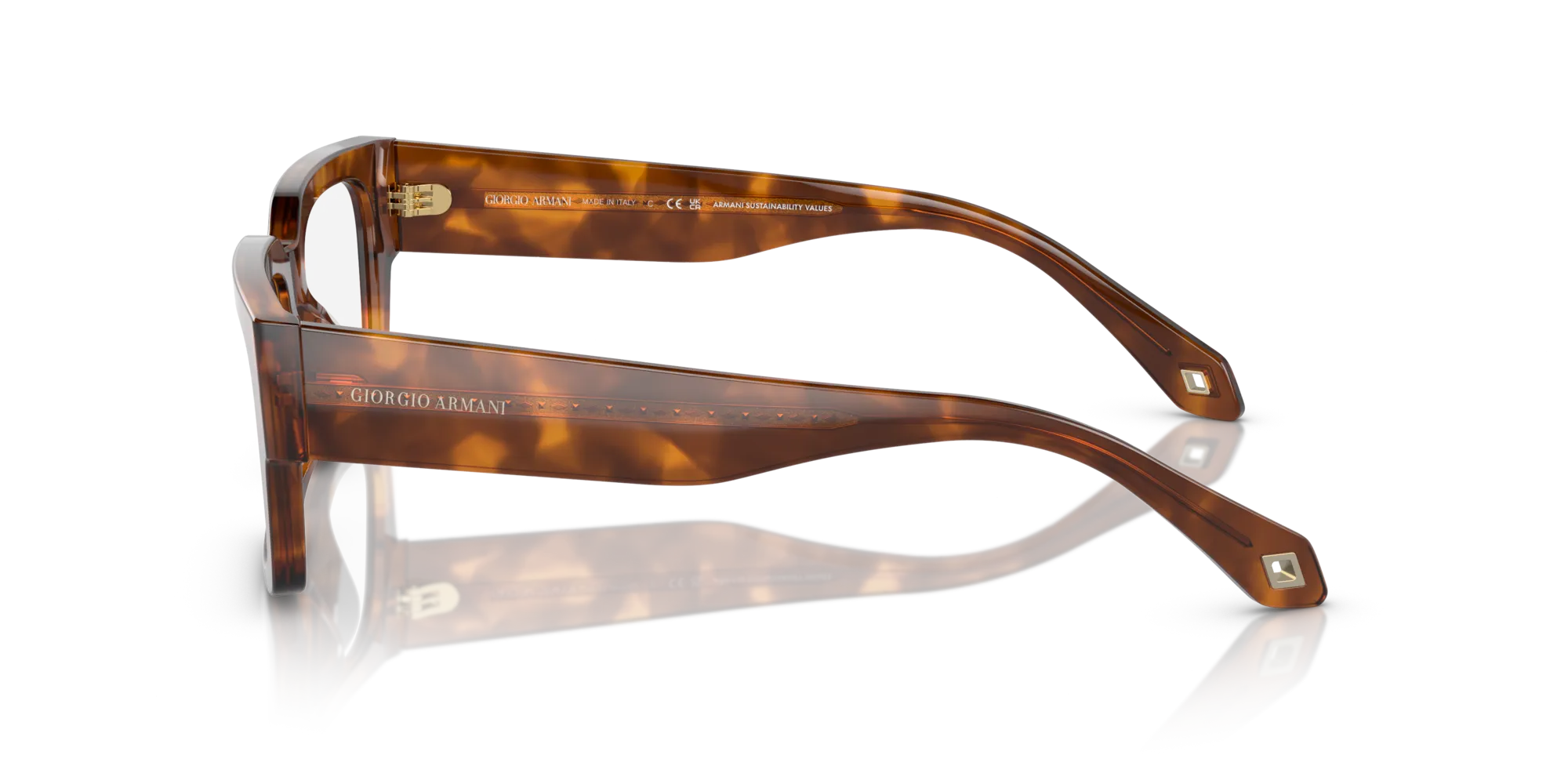 Giorgio Armani AR7243U 5988 Montature da vista Acetato Tartaruga Squadrata Normale - immagine 4
