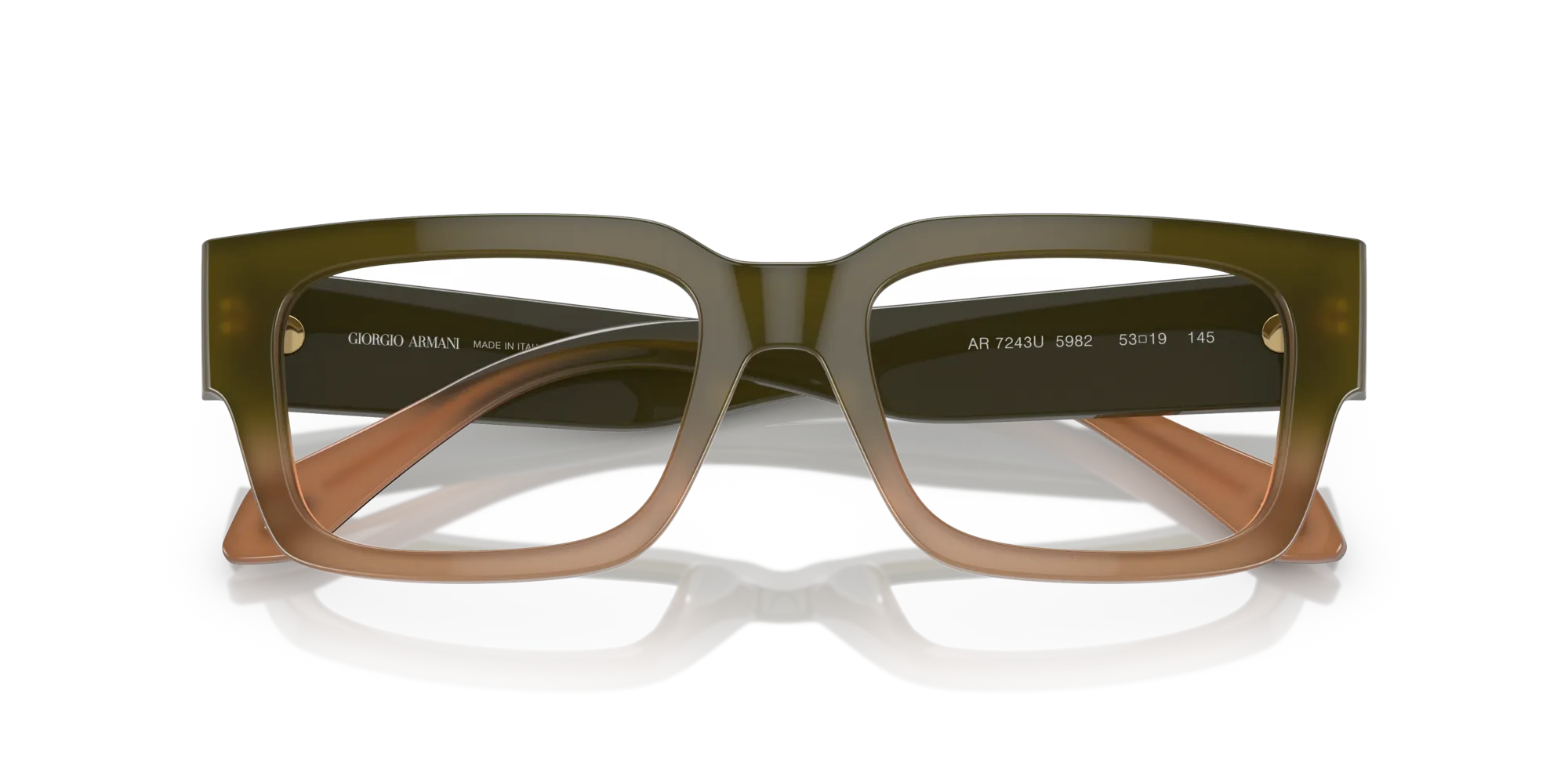 Giorgio Armani AR7243U 5982 Montature da vista Acetato Verde Squadrata Normale - immagine 2