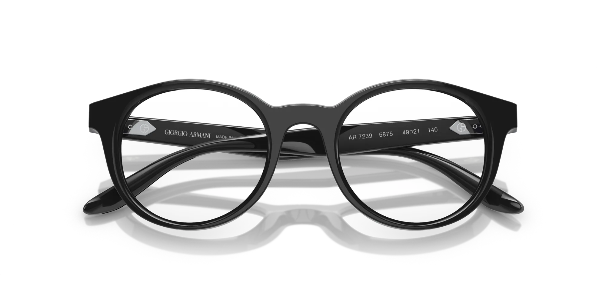 Giorgio Armani AR7239 5875 Montature da vista Acetato Nero Trasparente Pantos Normale - immagine 2
