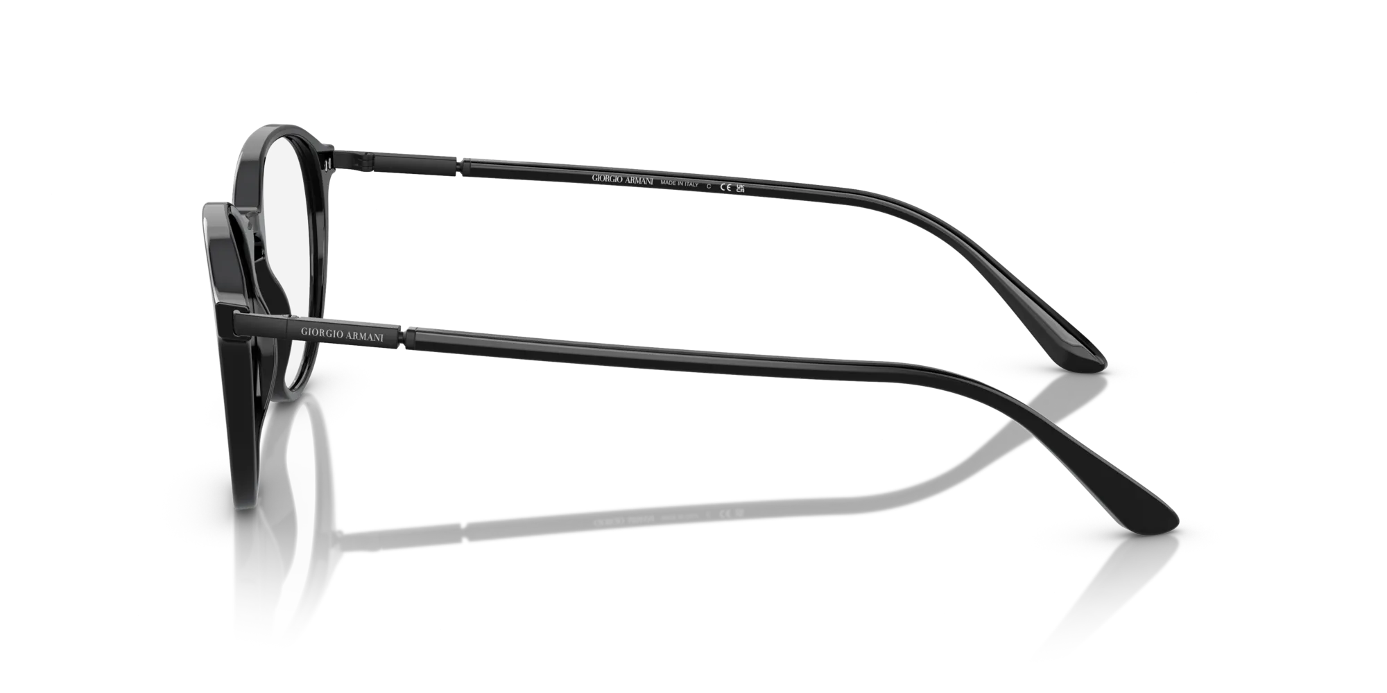 Giorgio Armani AR7237 5001 Montature da vista Acetato Nero Trasparente Pantos Normale - immagine 4