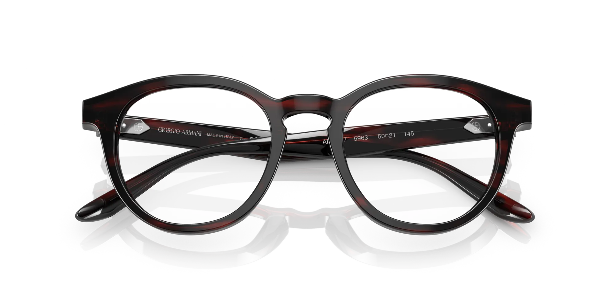 Giorgio Armani AR7227 5963 Montature da vista Acetato Tartaruga Trasparente Pantos Normale - immagine 2