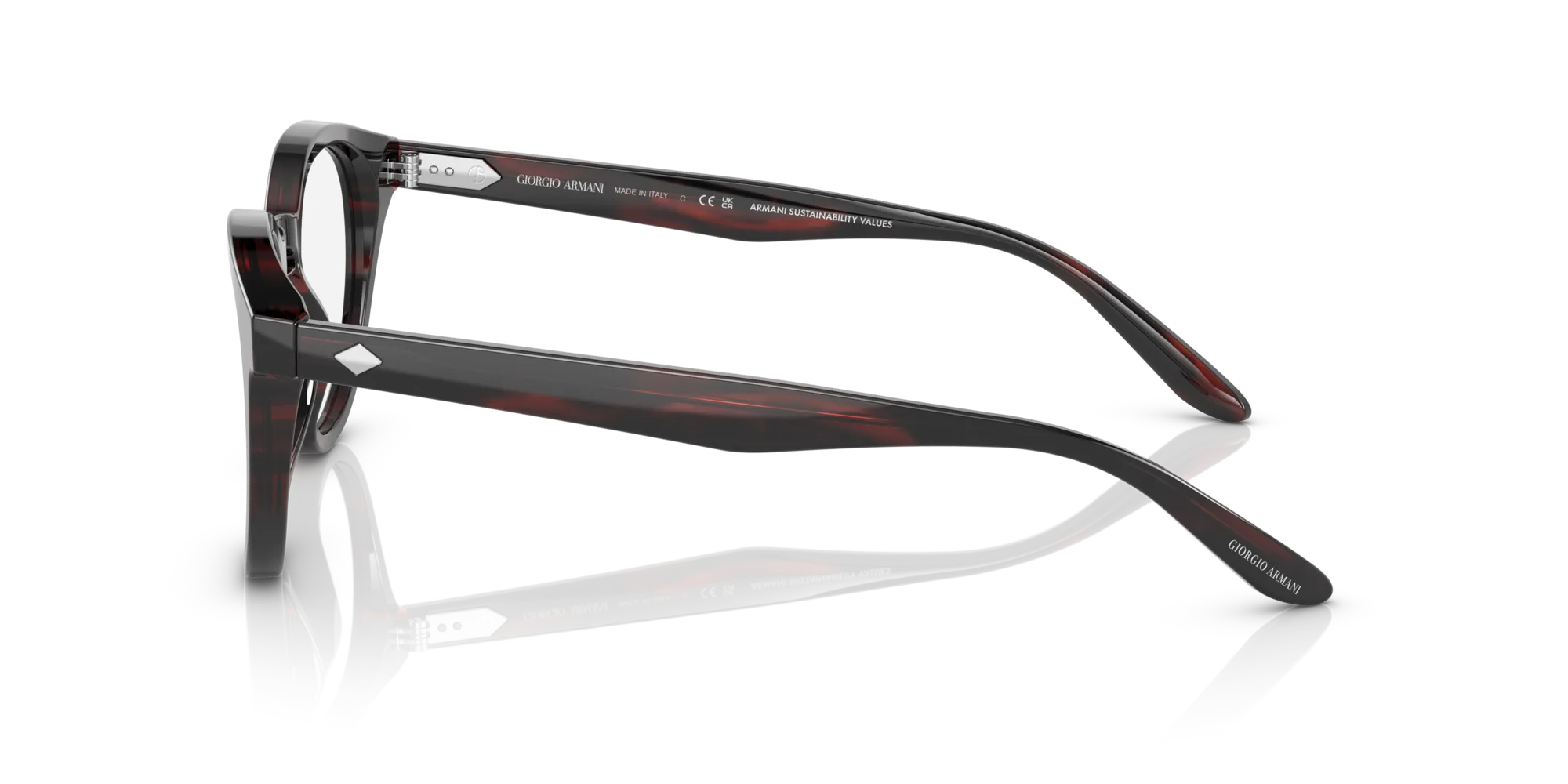 Giorgio Armani AR7227 5963 Montature da vista Acetato Tartaruga Trasparente Pantos Normale - immagine 4