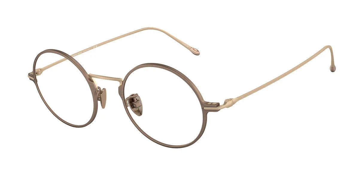 Giorgio Armani AR5125T 3340 Montature da vista Titanio Bronzo Trasparente Rotonda Normale - immagine 1