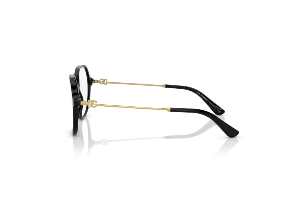 Dolce & Gabbana DG3364 501 Montature da vista Acetato Nero Trasparente Farfalla Normale - immagine 3