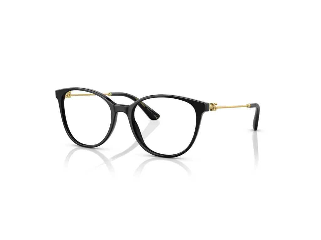 Dolce & Gabbana DG3363 501 Montature da vista Acetato Nero Farfalla Normale - immagine 1