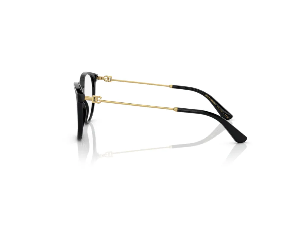 Dolce & Gabbana DG3363 501 Montature da vista Acetato Nero Farfalla Normale - immagine 3