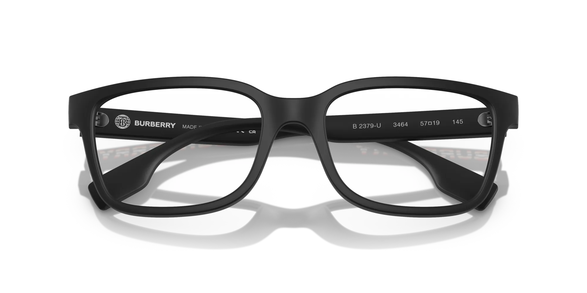 Burberry BE2379U CHARLIE 3464 Montature da vista Iniettato Nero Squadrata Normale - immagine 2