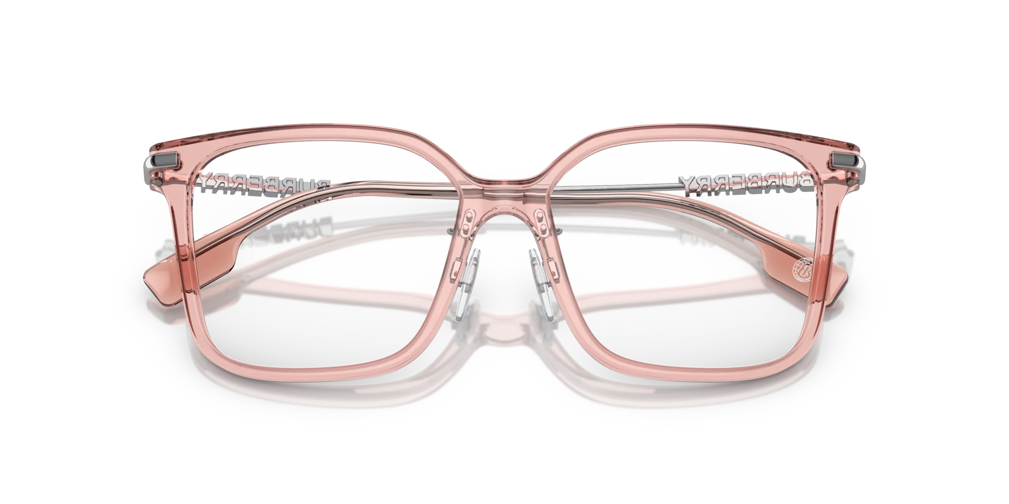 Burberry BE2376 ELIZABETH 4069 Montature da vista Acetato Rosa Trasparente Squadrata Normale - immagine 2