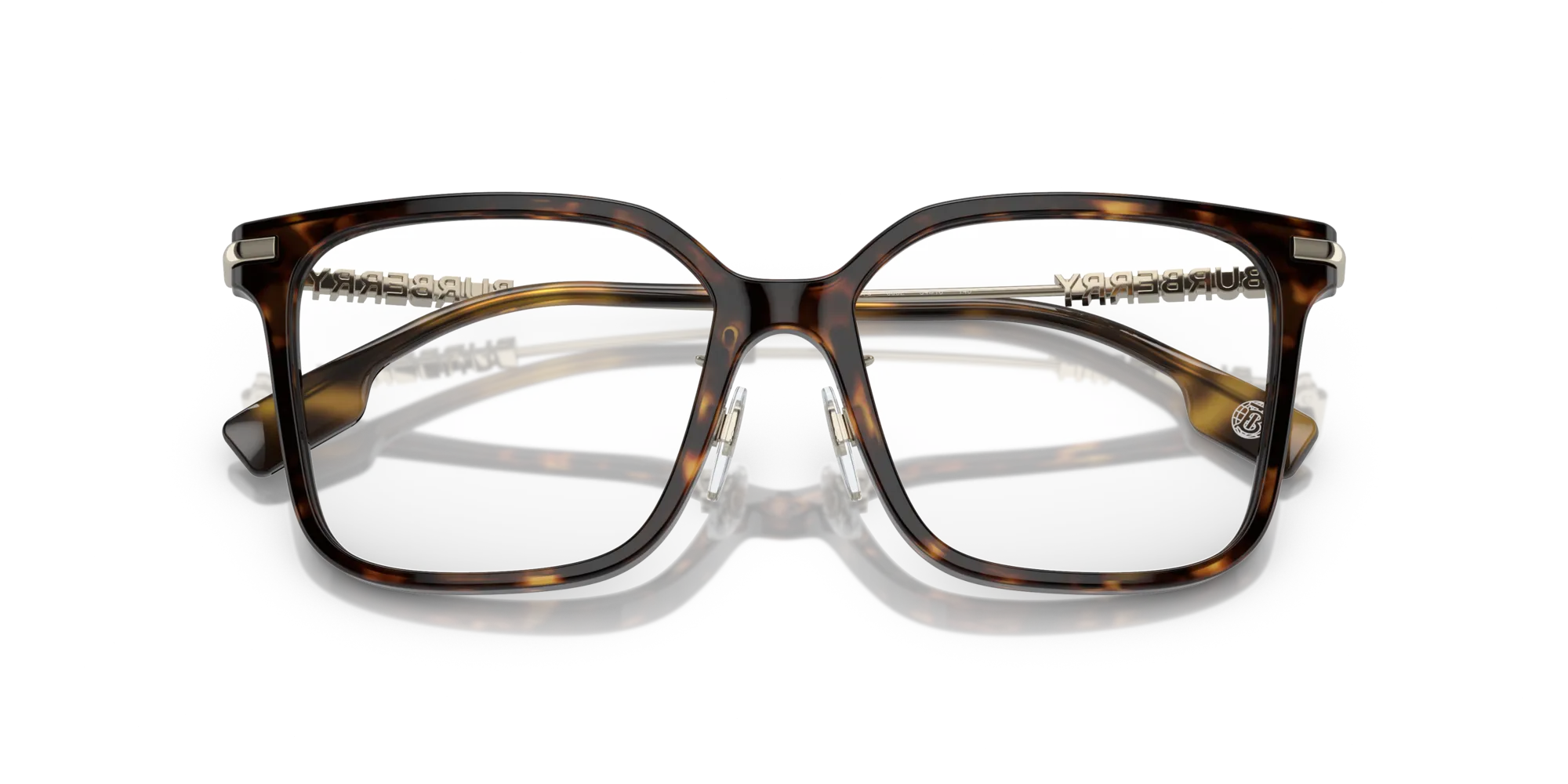 Burberry BE2376 ELIZABETH 3002 Montature da vista Acetato Marrone Trasparente Squadrata Normale - immagine 2