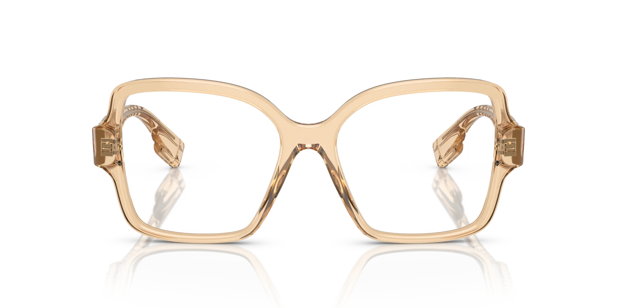 Burberry BE2374 4063 Montature da vista Acetato Beige Trasparente Squadrata Normale - immagine 3
