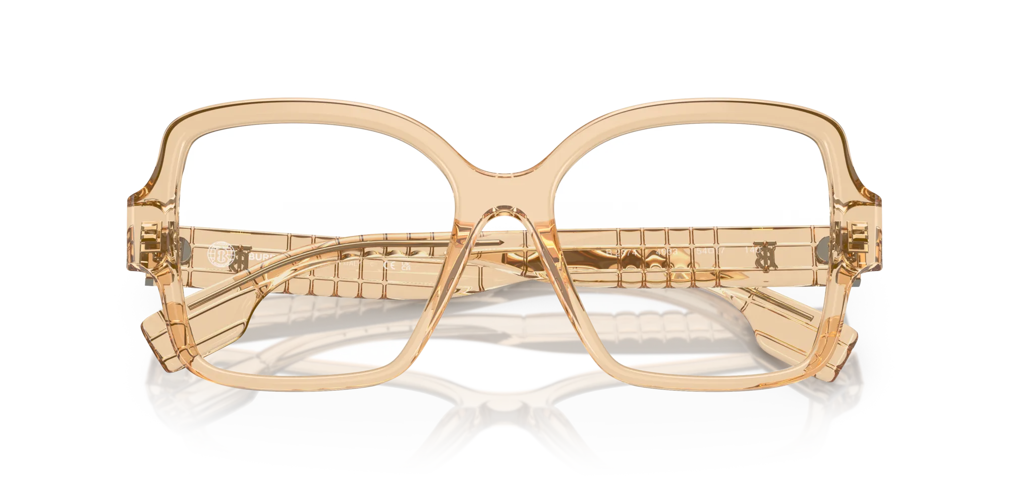 Burberry BE2374 4063 Montature da vista Acetato Beige Squadrata - immagine 2