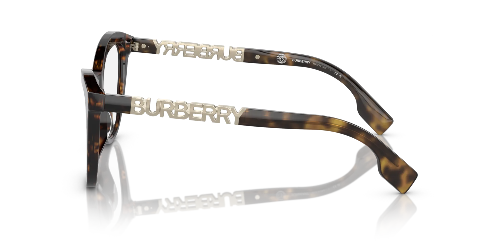Burberry BE2373U ANGELICA 3002 Montature da vista Acetato Marrone Trasparente Cat Eye Normale - immagine 4