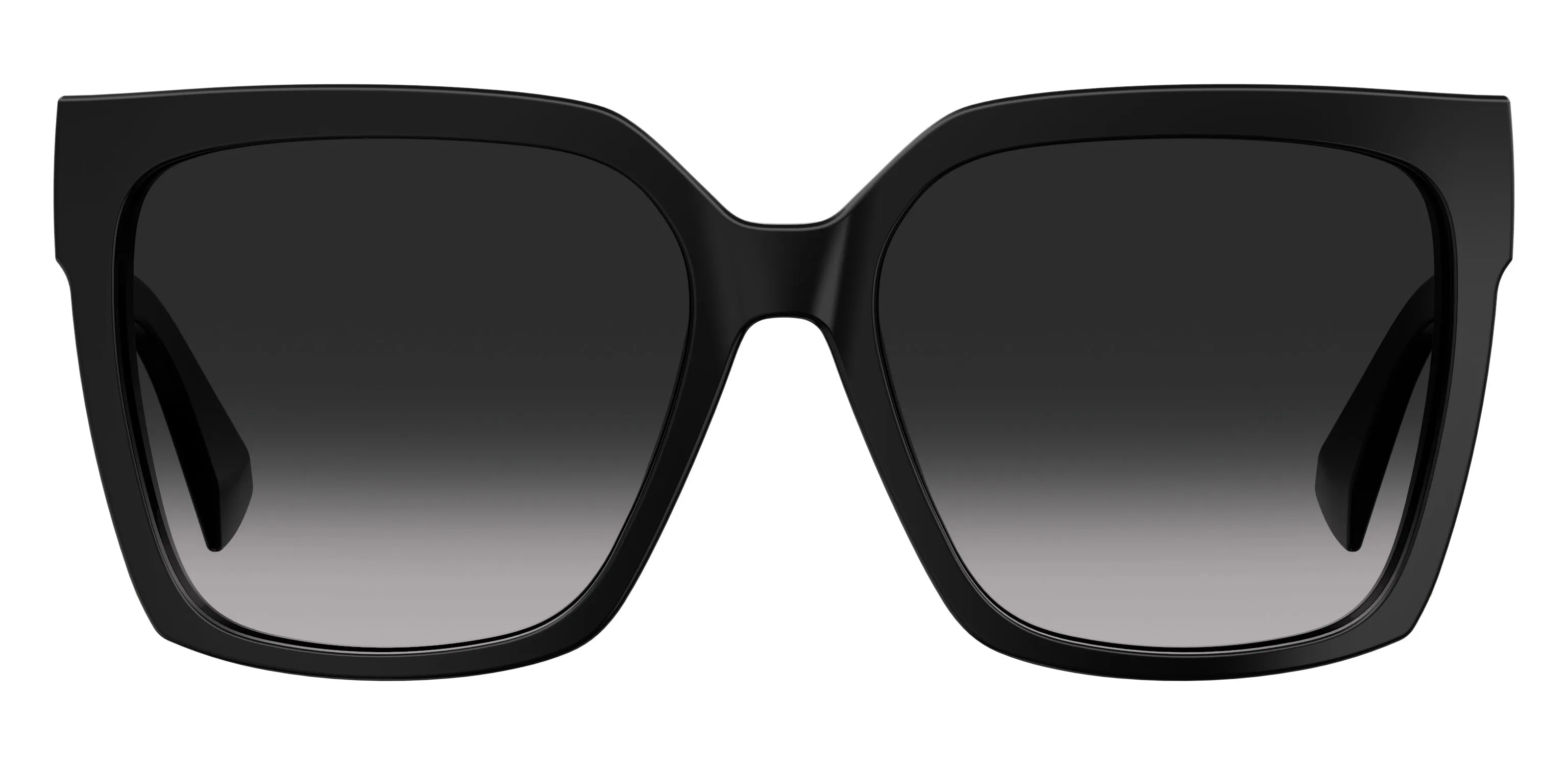 Moschino MOS079/S 807/9O Occhiali da sole Acetato Nero Grigio Squadrata Sfumato - immagine 2