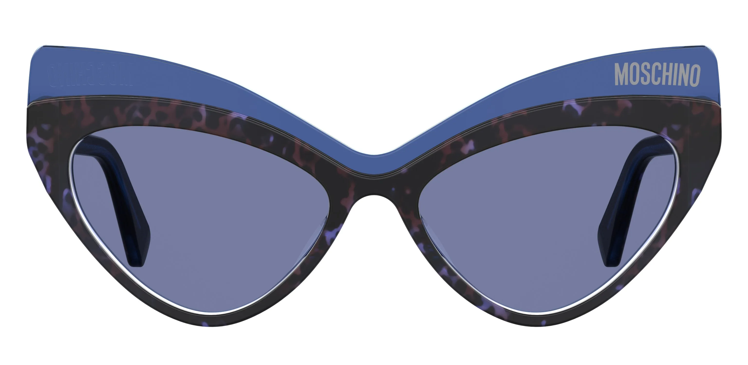Moschino MOS080/S IPR/KU Occhiali da sole Acetato Havana Blu Cat Eye - immagine 2