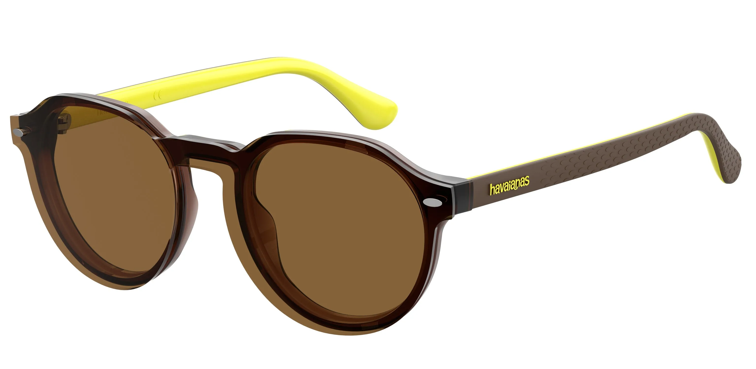 Havaianas ARRAIAL/CS GLN/70 Occhiali da sole Acetato Marrone Marrone Rotonda - immagine 1
