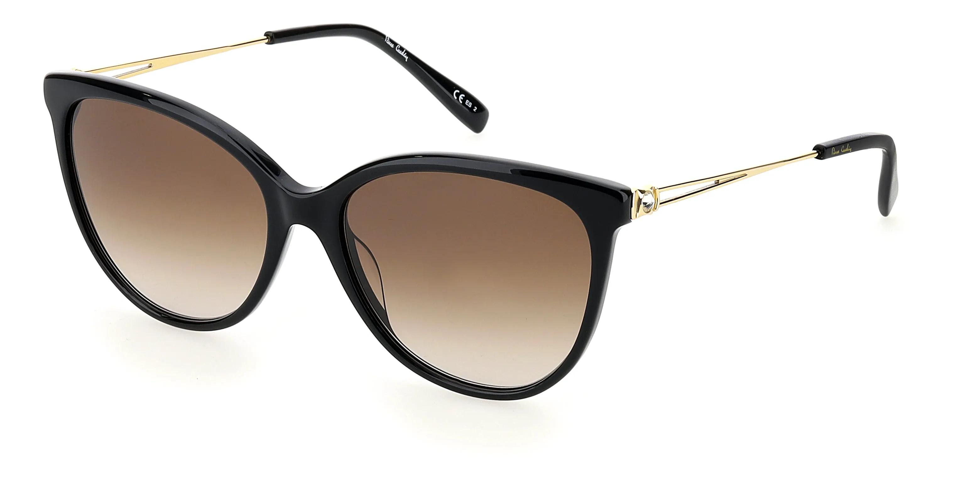 Pierre Cardin P.C. 8485/S 807/HA Occhiali da sole Acetato Nero Marrone Rotonda Normale Sfumato - immagine 1