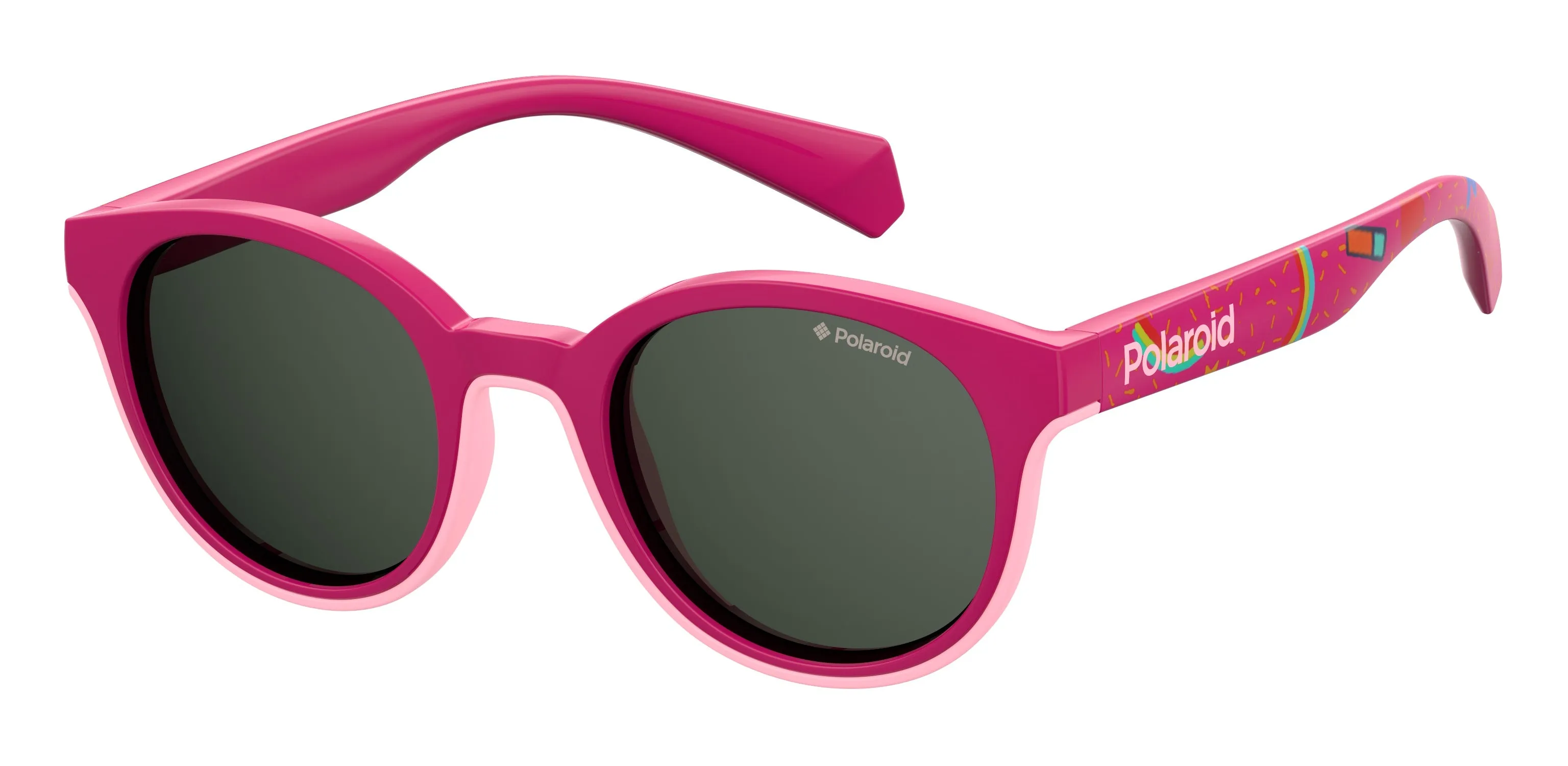 Polaroid PLD 8036/S MU1/M9 Occhiali da sole bambino Plastica Fucsia Grigio Rotonda Polarizzata - immagine 1