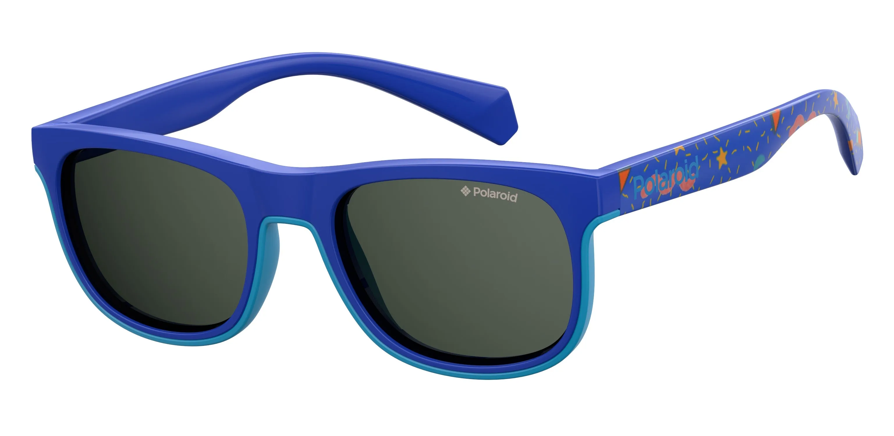 Polaroid PLD 8035/S PJP/M9 Occhiali da sole bambino Plastica Blu Grigio Squadrata Polarizzata - immagine 1