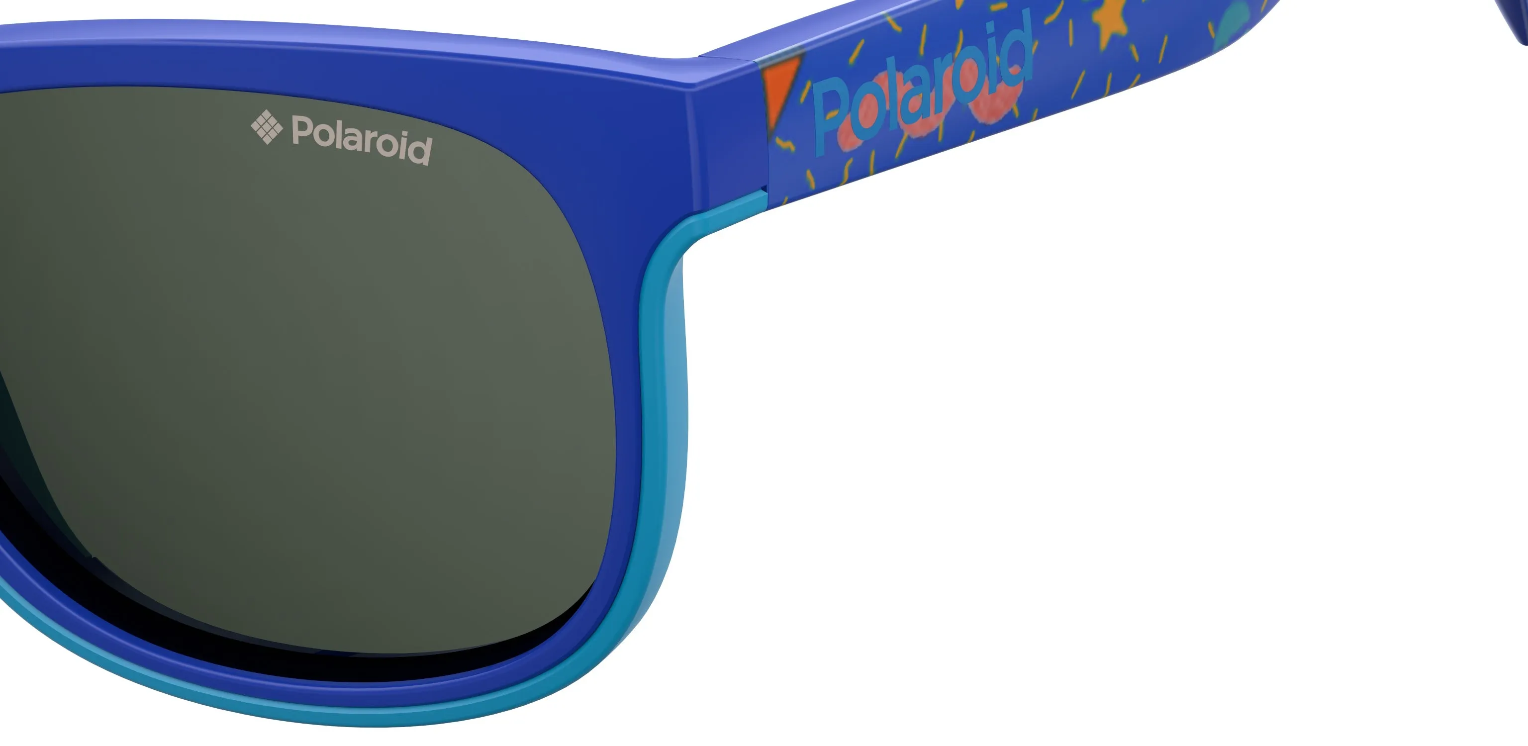 Polaroid PLD 8035/S PJP/M9 Occhiali da sole bambino Plastica Blu Grigio Squadrata Polarizzata - immagine 3