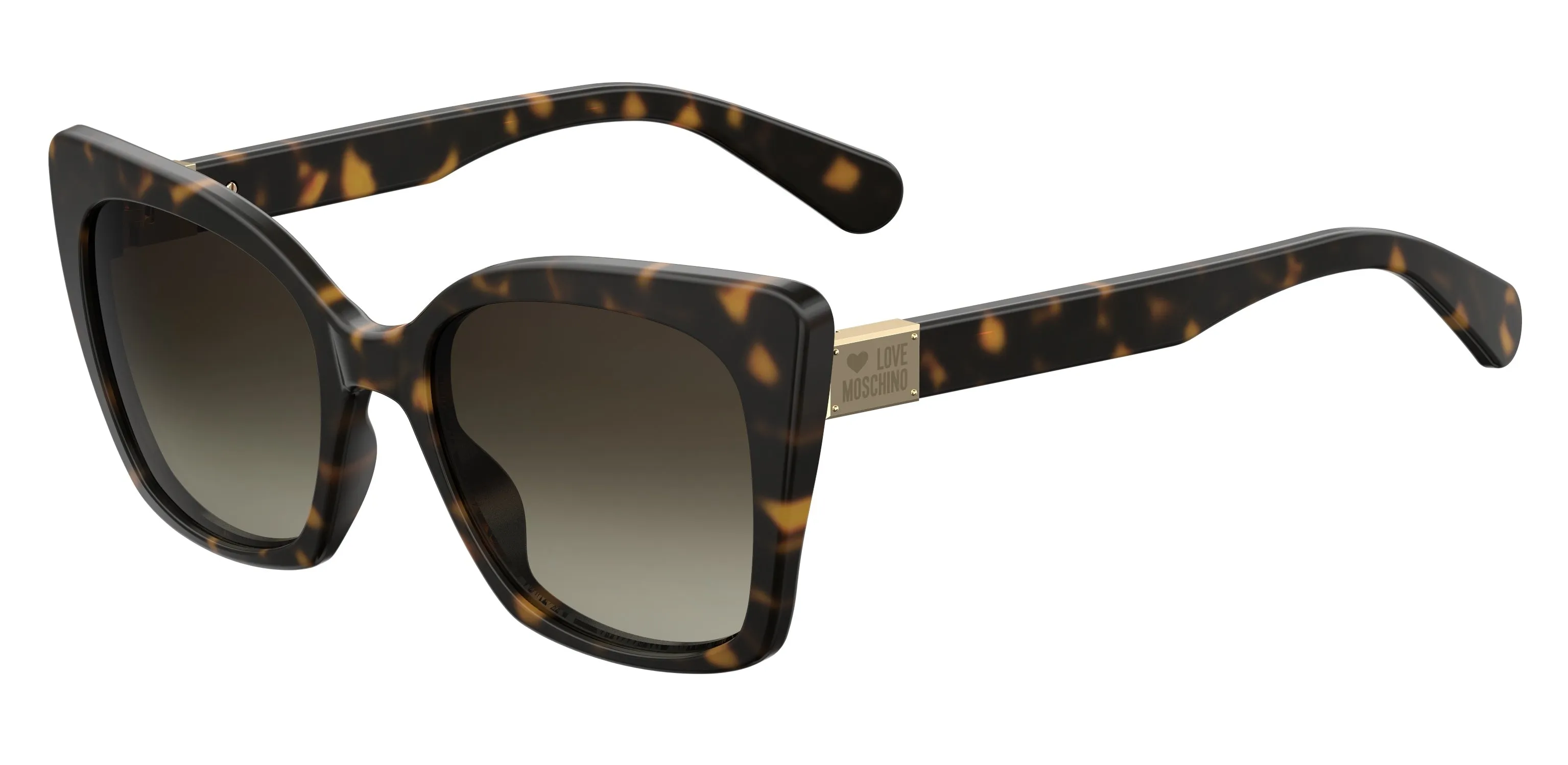 Moschino MOL000/S 086/HA Occhiali da sole Acetato Havana Marrone Squadrata Normale Sfumato - immagine 1
