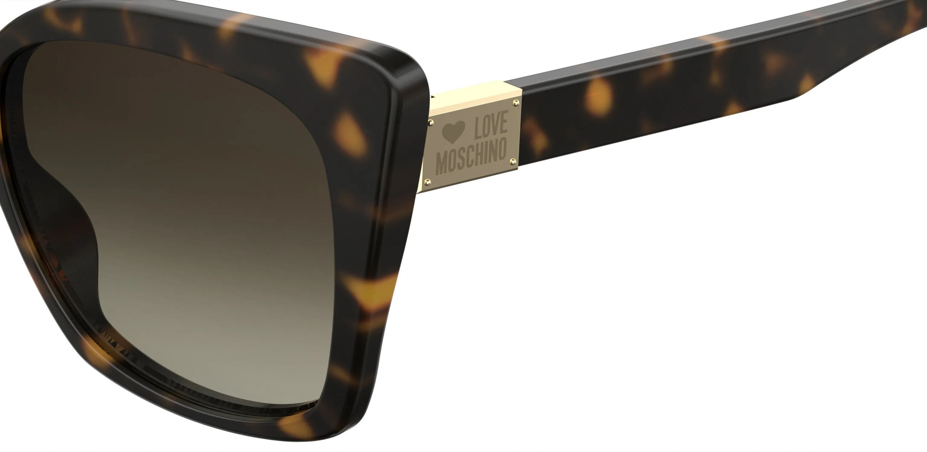 Moschino MOL000/S 086/HA Occhiali da sole Acetato Havana Marrone Squadrata Normale Sfumato - immagine 3