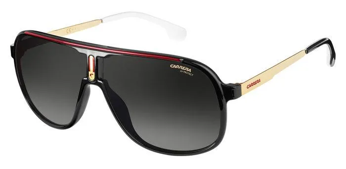 Carrera CARRERA 1007/S 807/9O Occhiali da sole Plastica Nero Grigio Squadrata Sfumato - immagine 1