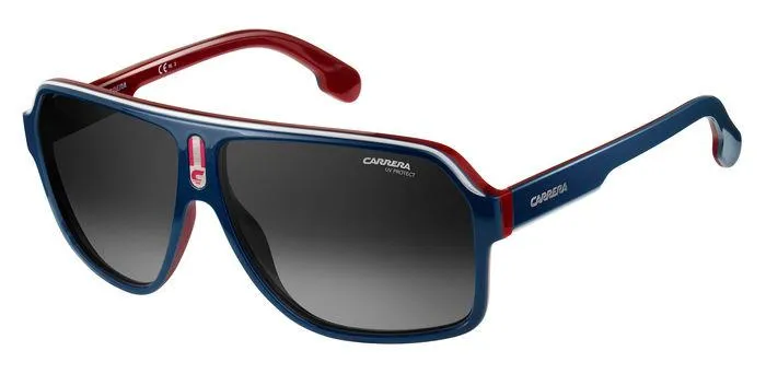 Carrera CARRERA 1001/S 8RU/9O Occhiali da sole Plastica Blu Grigio Squadrata Sfumato - immagine 1
