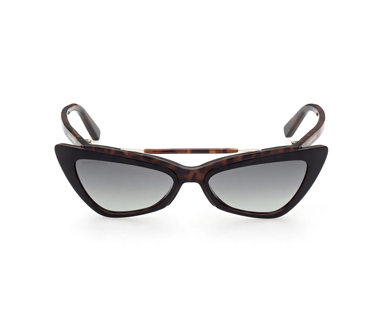 Dsquared2 DQ0370 DELIA 56P Occhiali da sole outlet Acetato Havana Verde Cat Eye Normale Sfumato - immagine 2